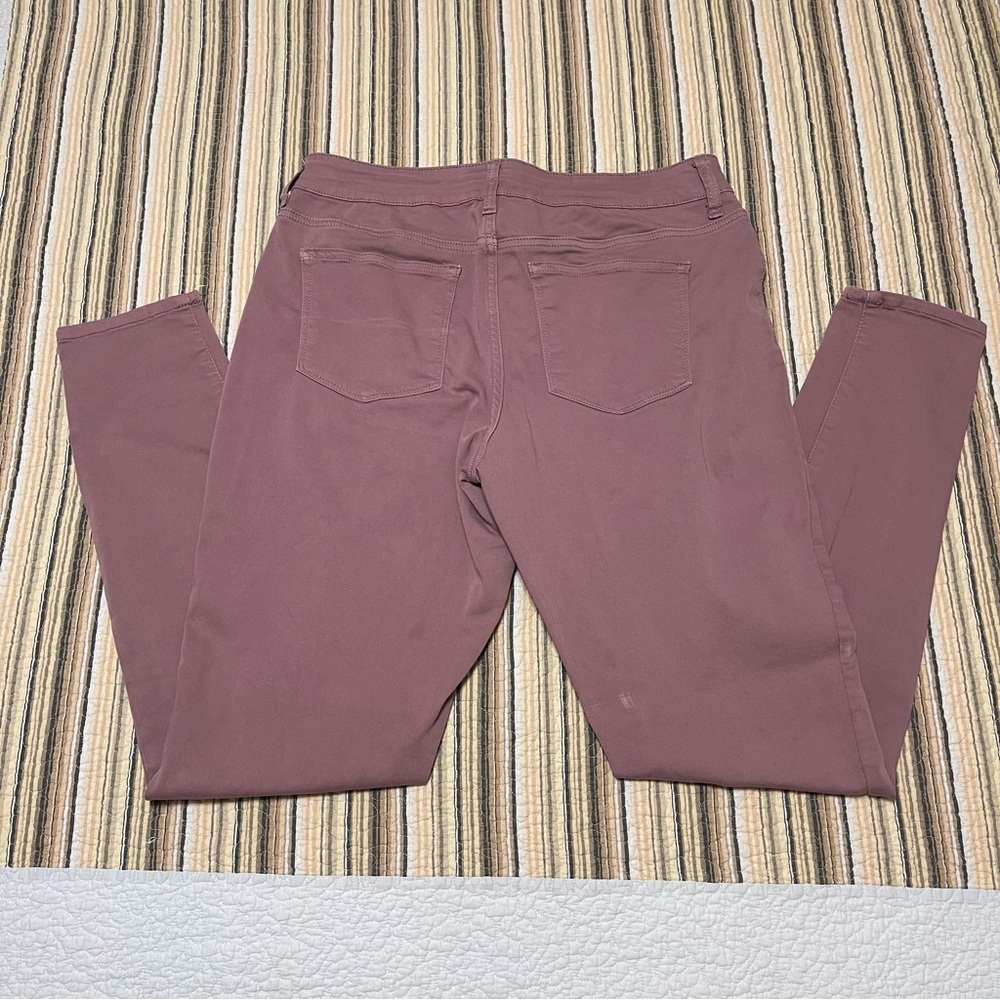 Maurices Dusty Rose Large Long Women’s Skinny Pants Pink Mauve Spring Summer - Picture 2 of 6